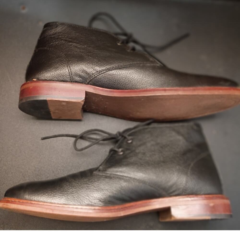 Banana Republic Black Leather Chukka Boots Ankle Lace Up Dress Boots Mens 8